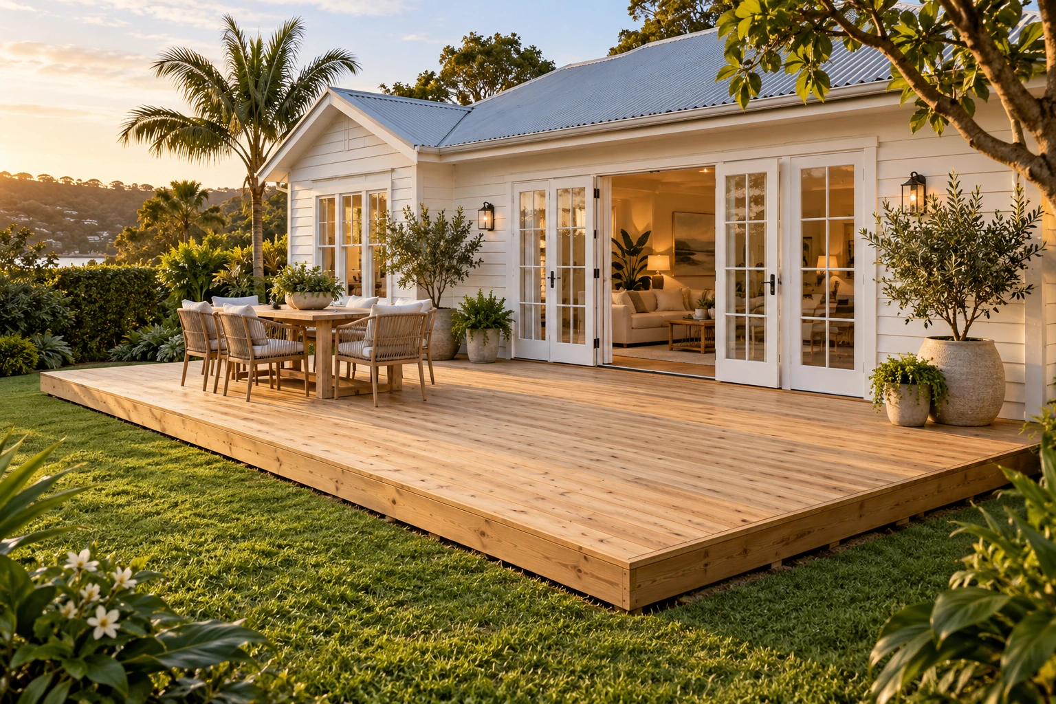 Treated pine deck concept visualisation