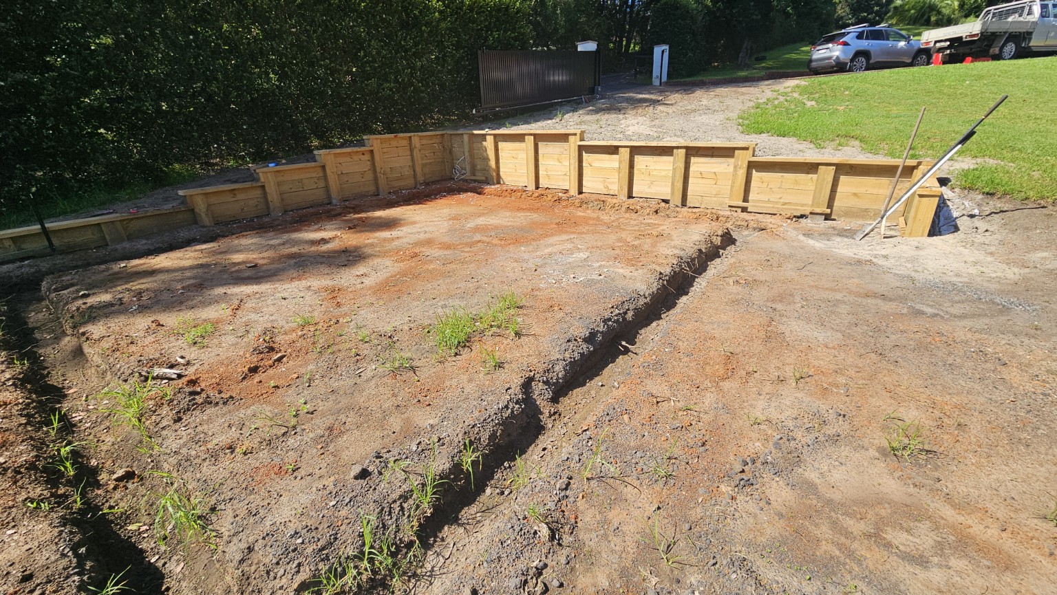 Erina Heights garage — Garage site preparation