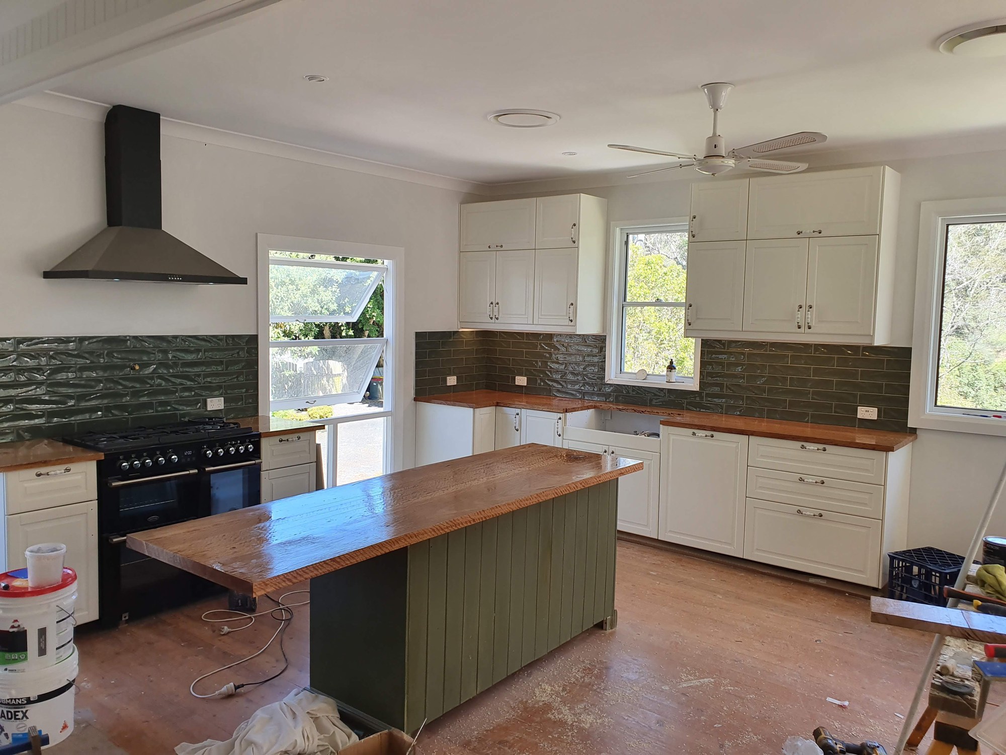 Holgate renovation — Kitchen island and cabinetry renovation progress